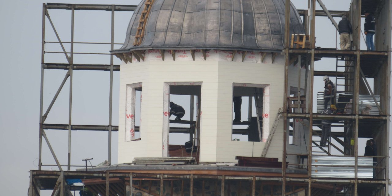 Kız Kulesi'nin kubbesi ortaya çıktı