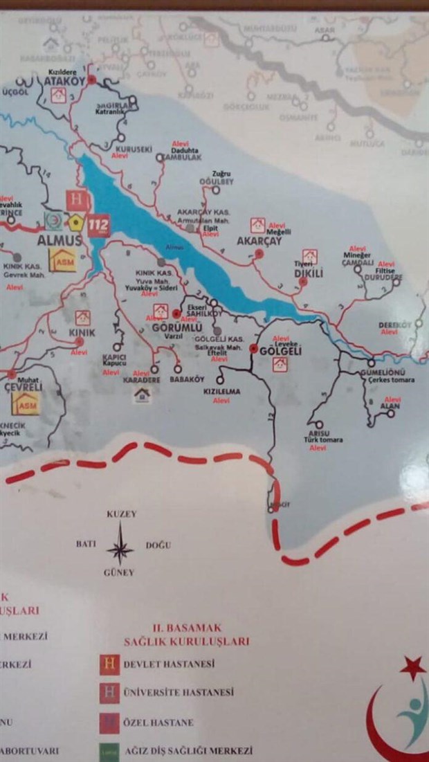 Sağlık Bakanlığı'na ait haritada Alevi köylerini kırmızıyla işaretleyen doktora soruşturma