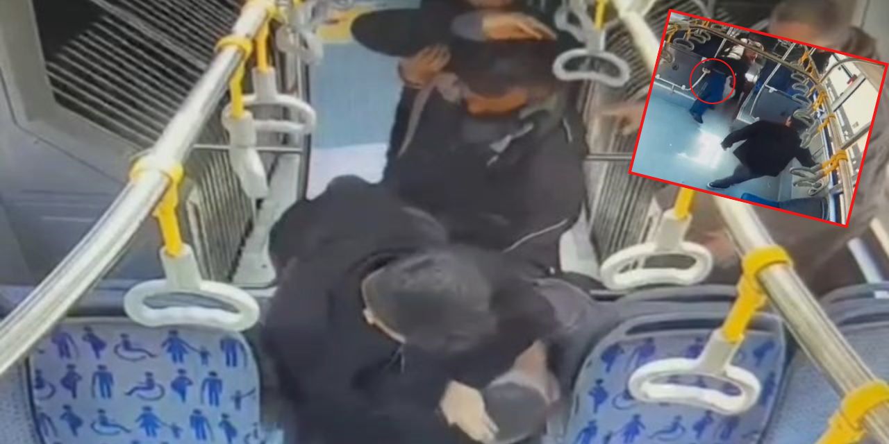 Metrobüste bıçaklı kavga