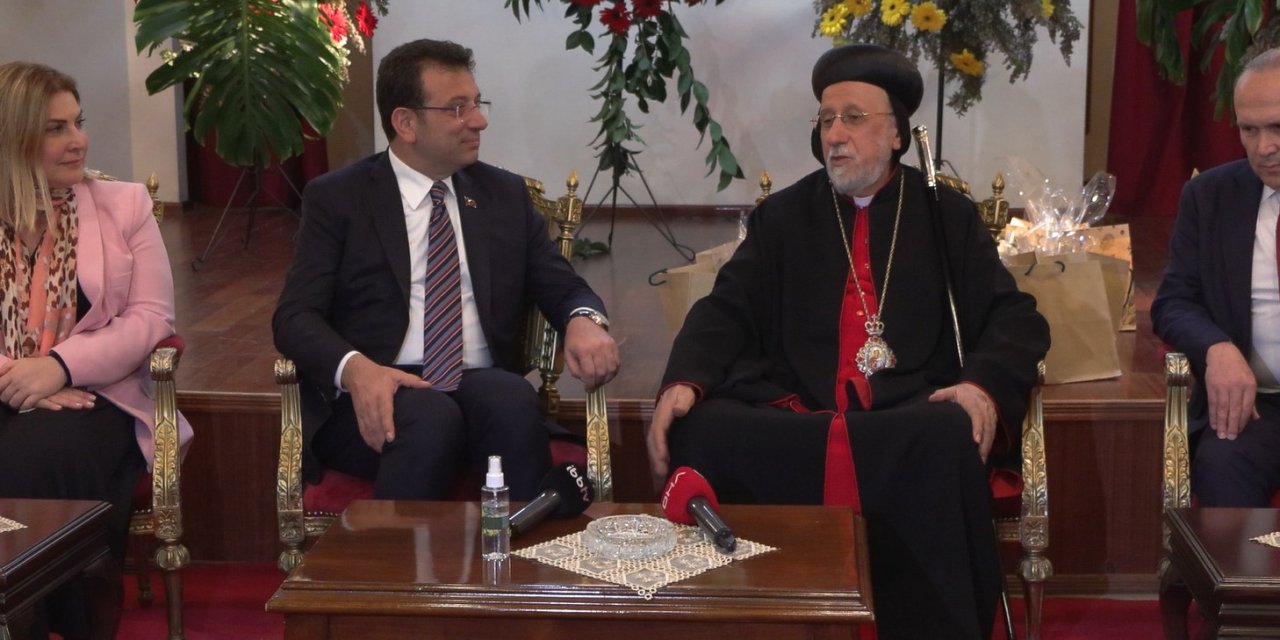 İmamoğlu'ndan Süryani kilisesine Paskalya ziyareti