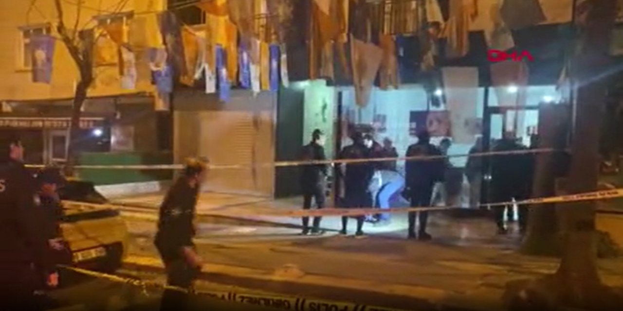 AKP seçim bürosunun önünde silah sesleri yükseldi