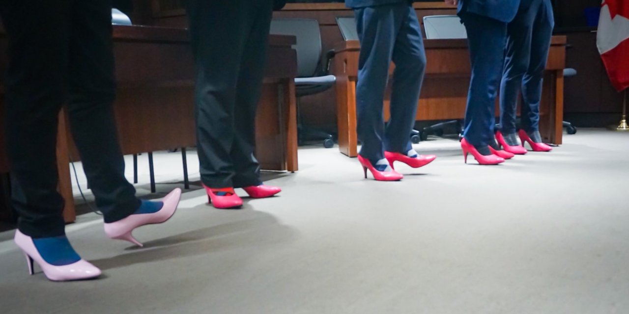 Kanada: Erkek politikacılar topuklu ayakkabıyla 'kadına şiddete' dikkat çekti