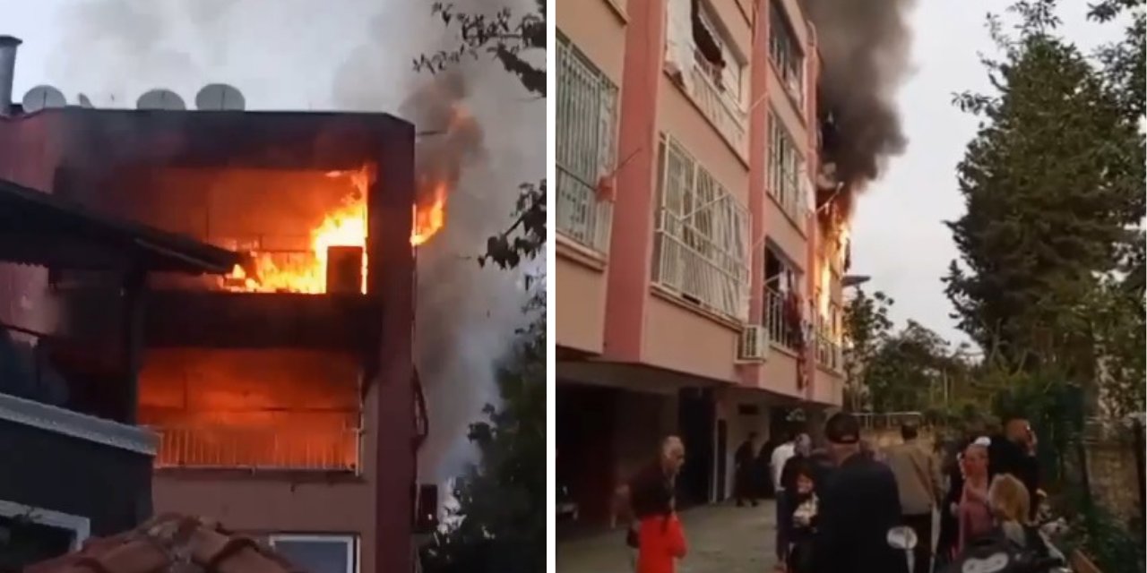 Mersin'de, evde çıkan yangında alevlerin arasında kalan üçüzlerden ikisi yaşamını yitirdi