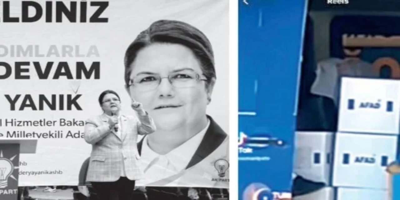 İddia: AFAD’ın kolisi Derya Yanık’ın propaganda aracında...