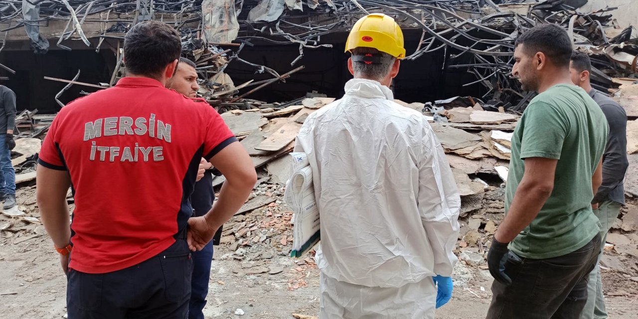 Mersin'deki atölye yangınında, 8 gün sonra kayıp işçiye ait kemikler bulundu