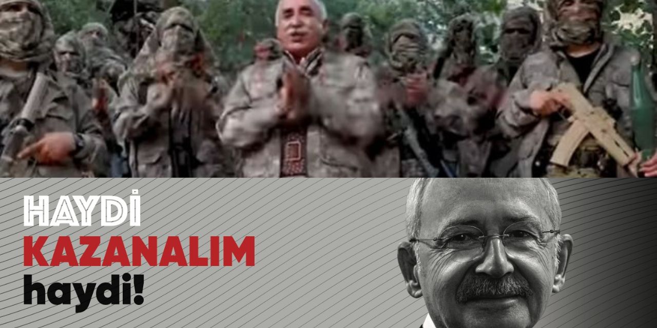 Erdoğan, İstanbul Mitingi'nde Kılıçdaroğlu'nun reklam filmine montajlanarak eklenmiş Murat Karayılan’ın videosunu izletti