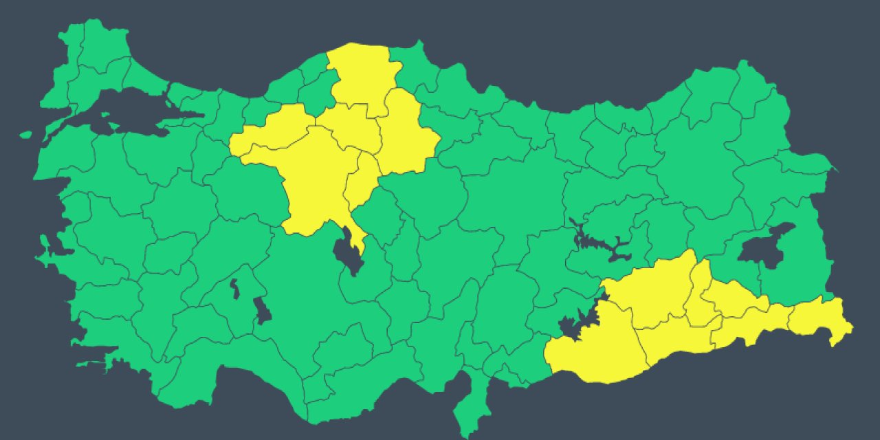 Meteoroloji'den 13 kent için sarı kodlu uyarı: Kuvvetli yağış geliyor