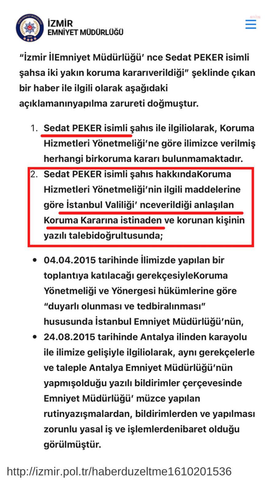 CHP'li Başarır, Sedat Peker'e koruma verilmesinin belgesini paylaştı