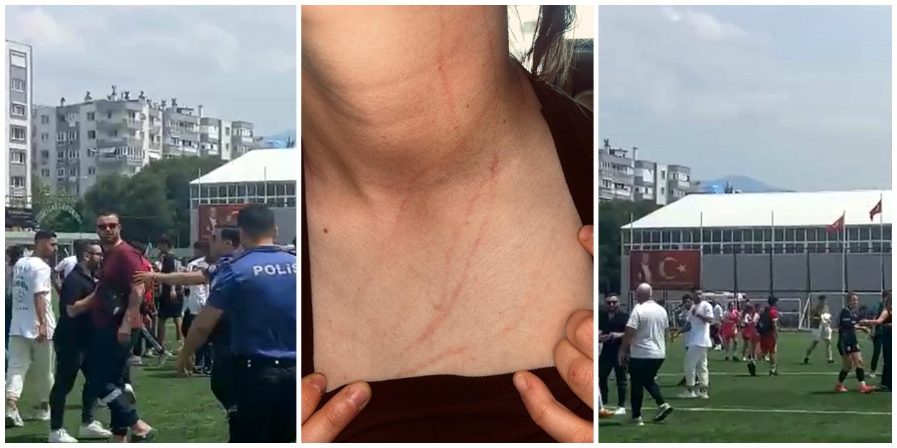 Kadına şiddet sahaya yansıdı: Rakip takım futbolcularına saldırı