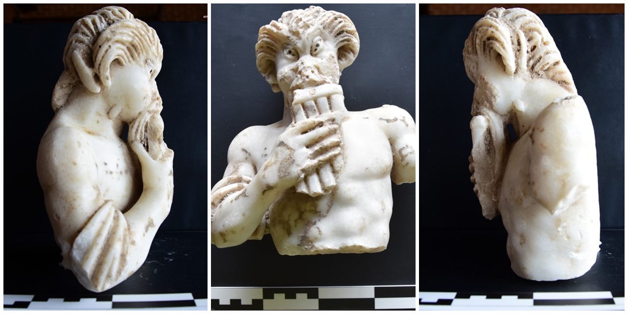 Roma döneminden kalma 'Pan' heykeli Saraçhane'den çıktı