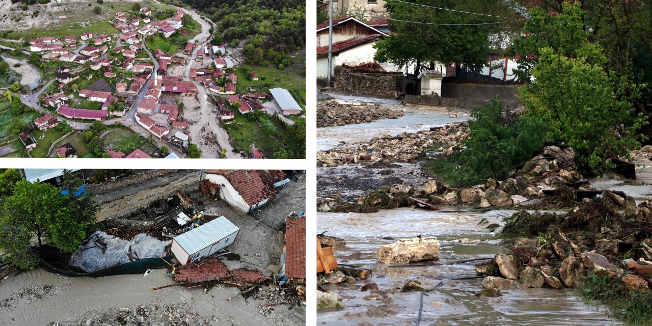 Eskişehir'de sele neden olan sağanak günlük yaşamı felç etti; 3 ev yıkıldı