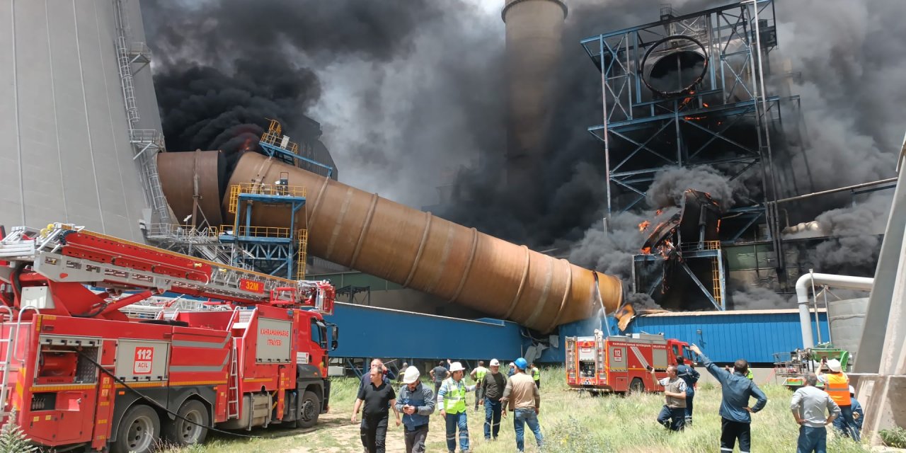 Depremde zarar görmüştü: Kahramanmaraş'ta termik santralde yangın