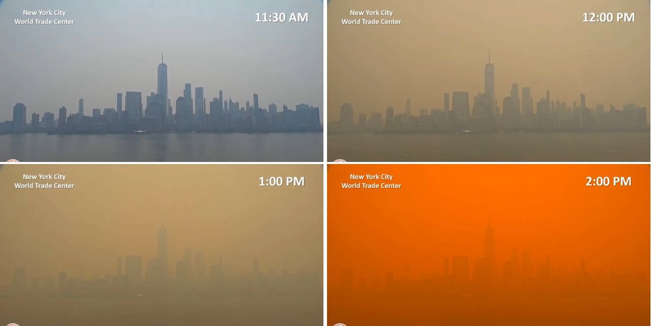 İşte 4 saatte New York... Orman yangını dumanı nedeniyle maske dağıtılacak: 'Yeni gerçeklere hazırlanmalıyız'
