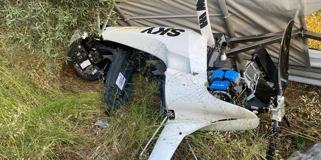 Motor arızası yapan cayrokopter tarlaya zorunlu iniş yaptı; pilot ile Mustafa Sandal'ın eşi yaralandı