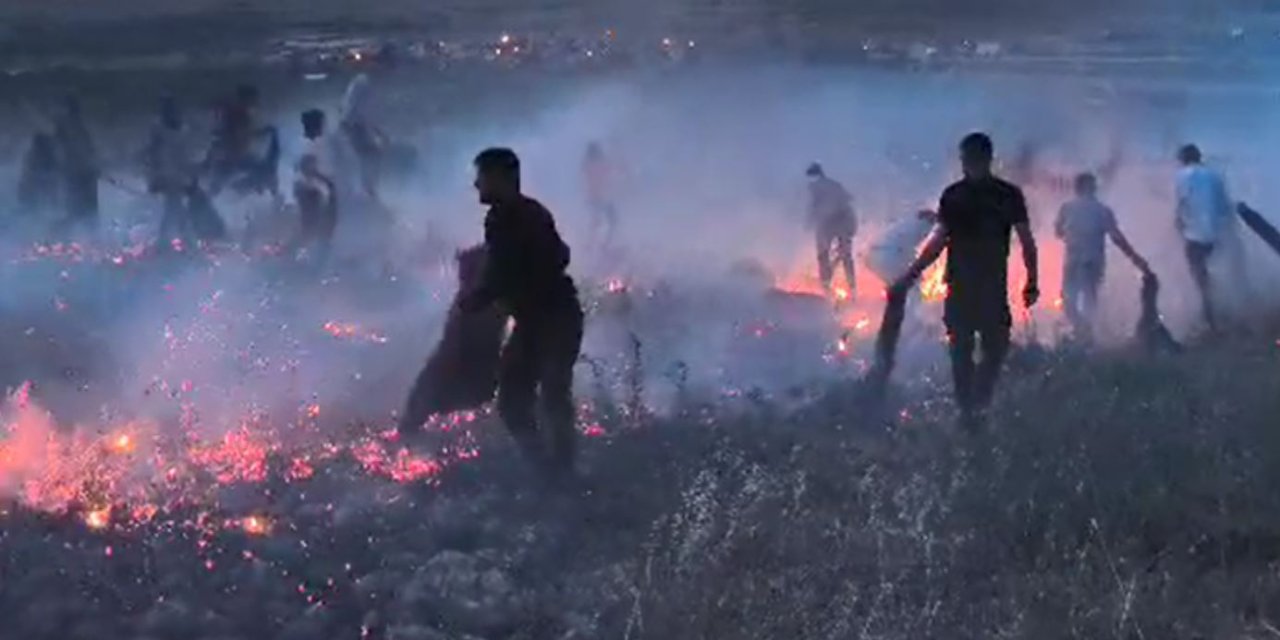 Kilis'te mera yangını: Görevliler ve köylüler söndürmeye çalıştı
