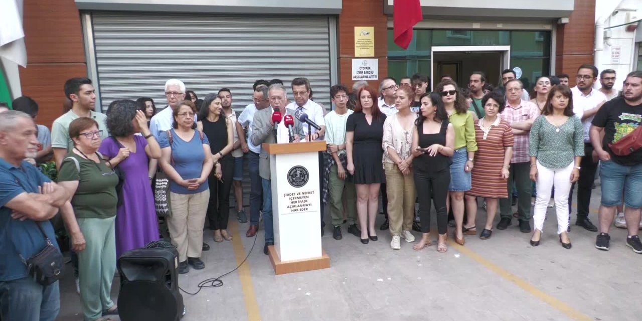 Emek ve Demokrasi güçlerinden LGBTİ+ karşıtlarınca hedef alınan İzmir Barosu'na destek