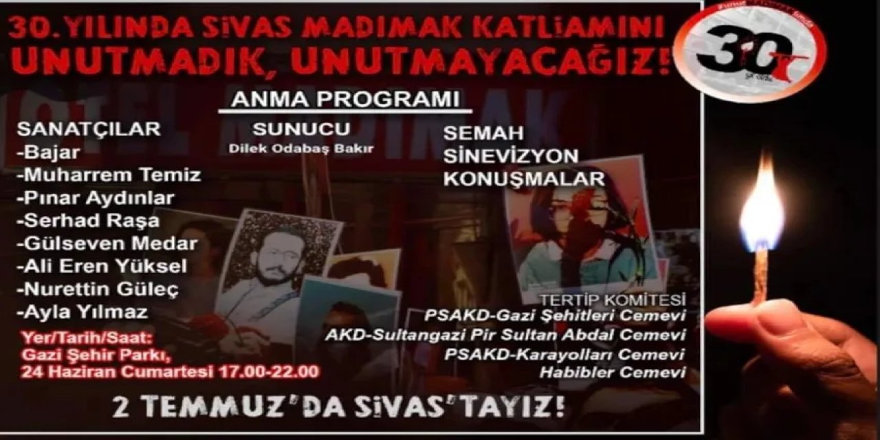 Sivas anmasına Grup Yorum yasağı