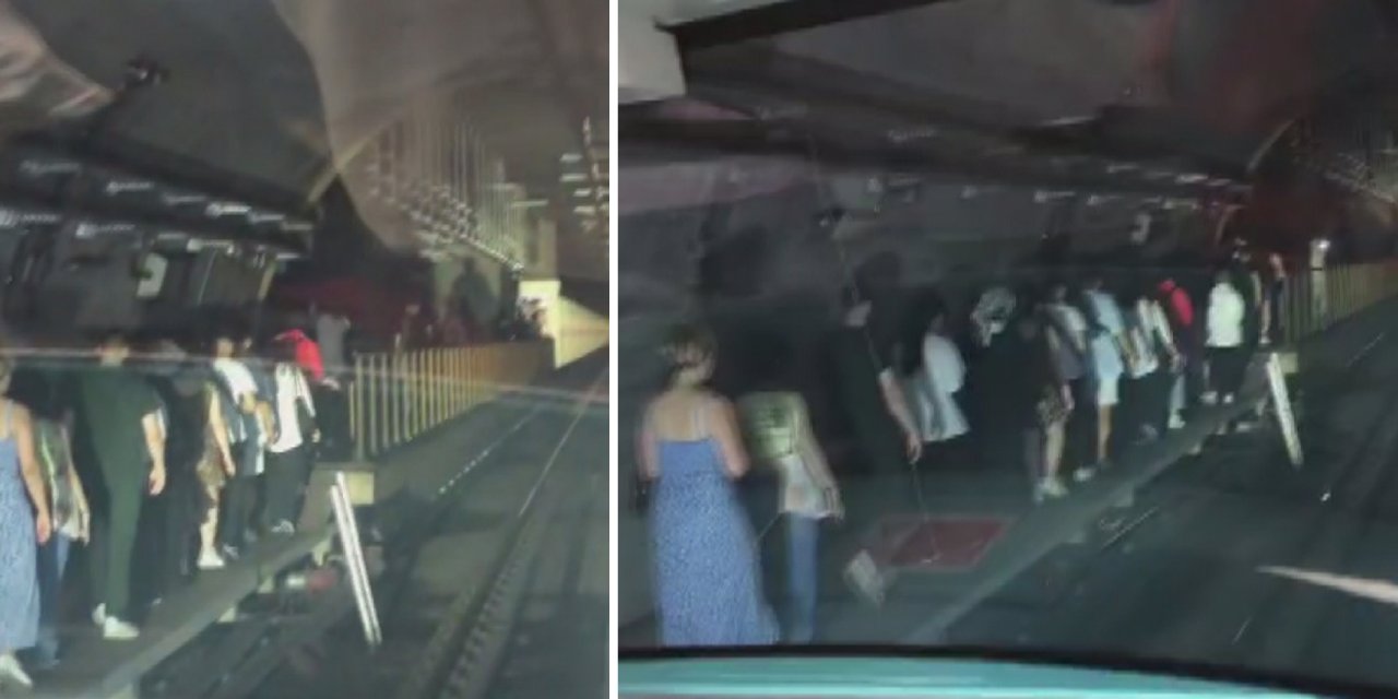 Metro arızalandı, yolcular tahliye edildi