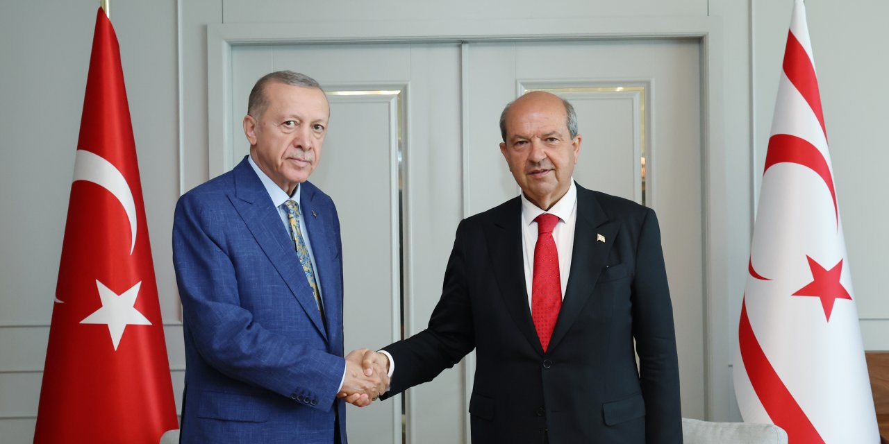 Cumhurbaşkanı Erdoğan, KKTC Cumhurbaşkanı Tatar ile görüştü