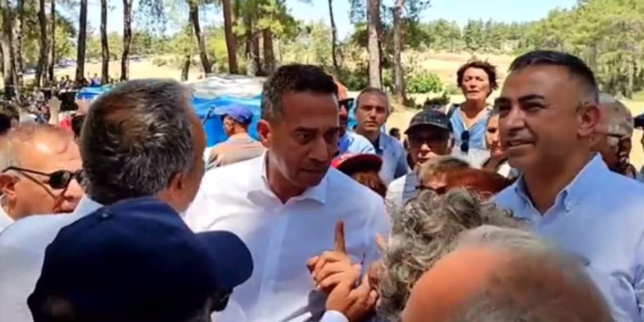 Mahmut Tanal'dan sonra Ali Mahir Başarır da Akbelen'de vatandaşa sert çıkıp parmak salladı: Bana bağırma