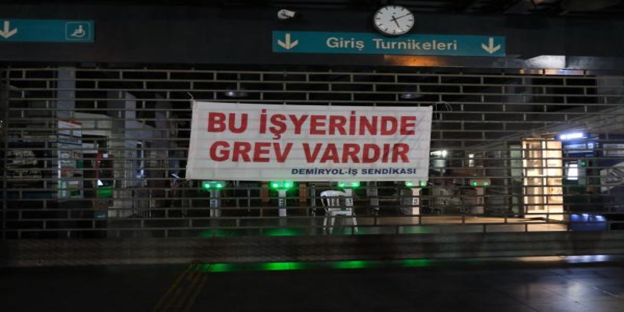 İzmir Metro işçileri greve çıktı