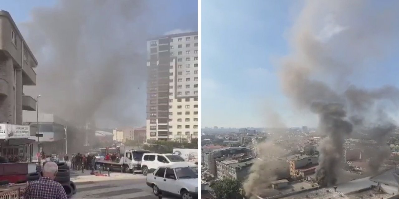 Bayrampaşa'da iş merkezinde yangın: Mahsur kalan 9 kişi kurtarıldı