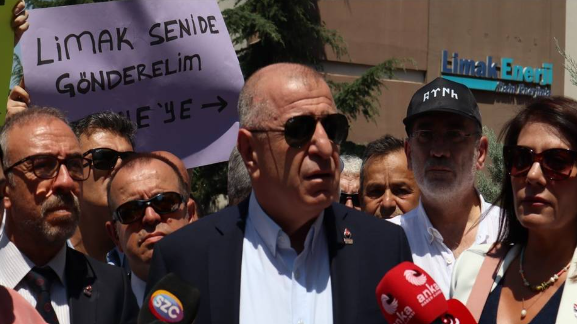 Ümit Özdağ, Limak önünden Akbelen için seslendi: 'Ağaç katliamının sorumlusu Recep Tayyip Erdoğan'dır'