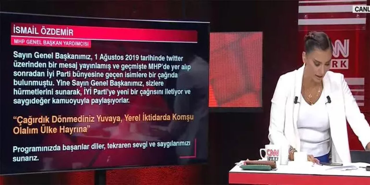 Bahçeli'nin İYİ Parti'ye ittifak çağrısına CNN Türk'te yorum: "İYİ Parti, 'FETÖ'ye danışır"