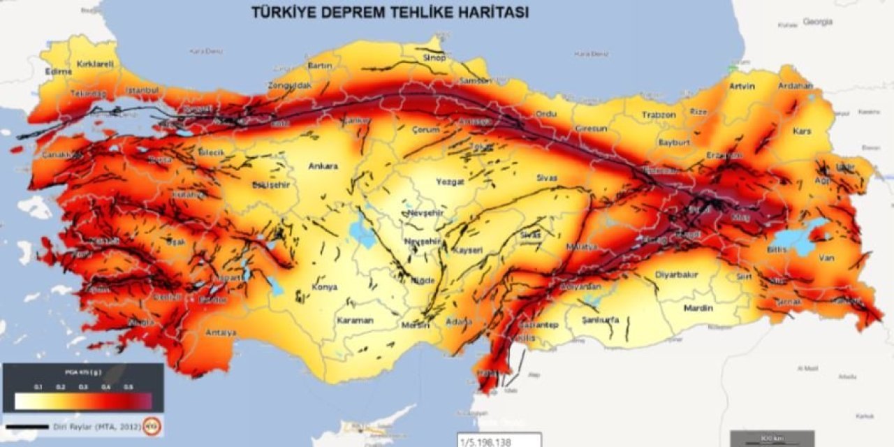 Türkiye Fay Hattı Haritası 2023! MTA diri fay hatları hangi illerden geçiyor? Evimin altından fay geçiyor mu?