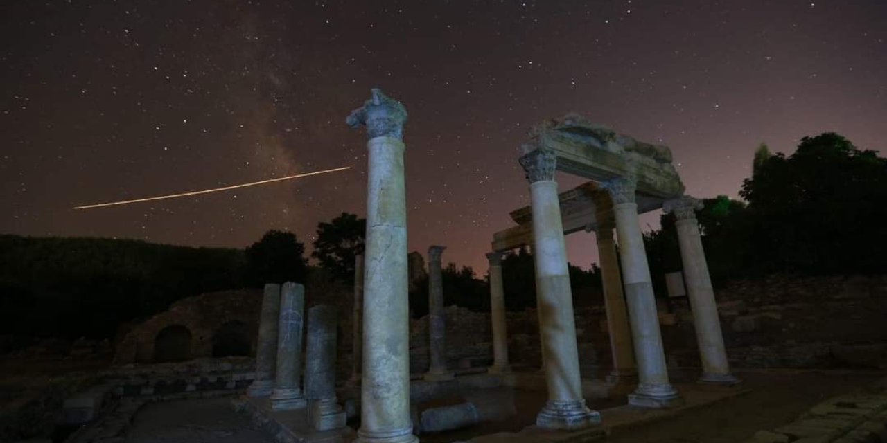 Antik kentte, perseid meteor yağmuru gözlendi