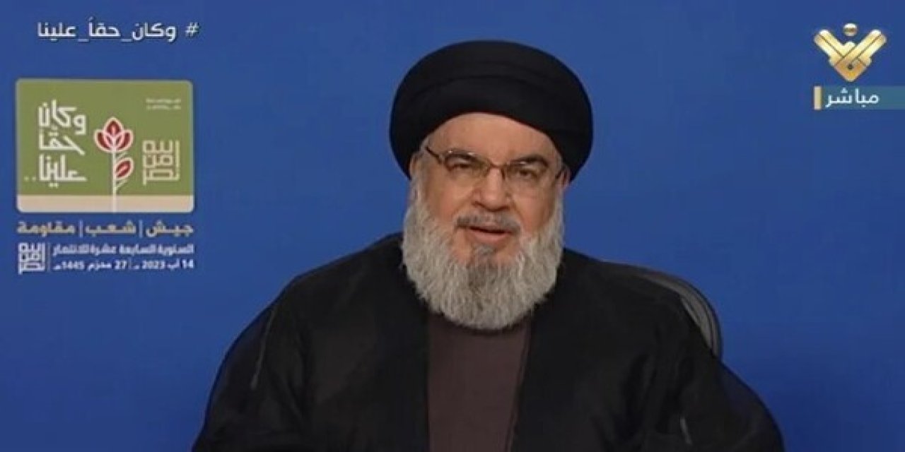 Hizbullah Lideri Nasrallah'tan, İsrail'e aynı sözlerle yanıt: Savaş çıkarsa İsrail'i taş devrine çeviririz