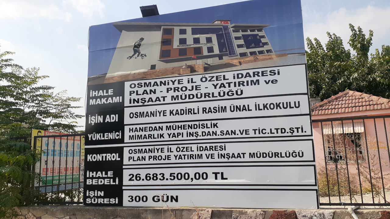 Osmaniye'de okul inşaatı ihalesi AKP'li belediye meclis üyesine verildi