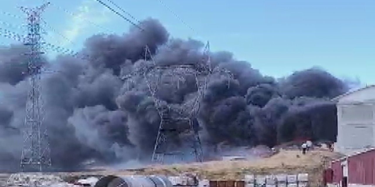 Silivri'de fabrikada yangın
