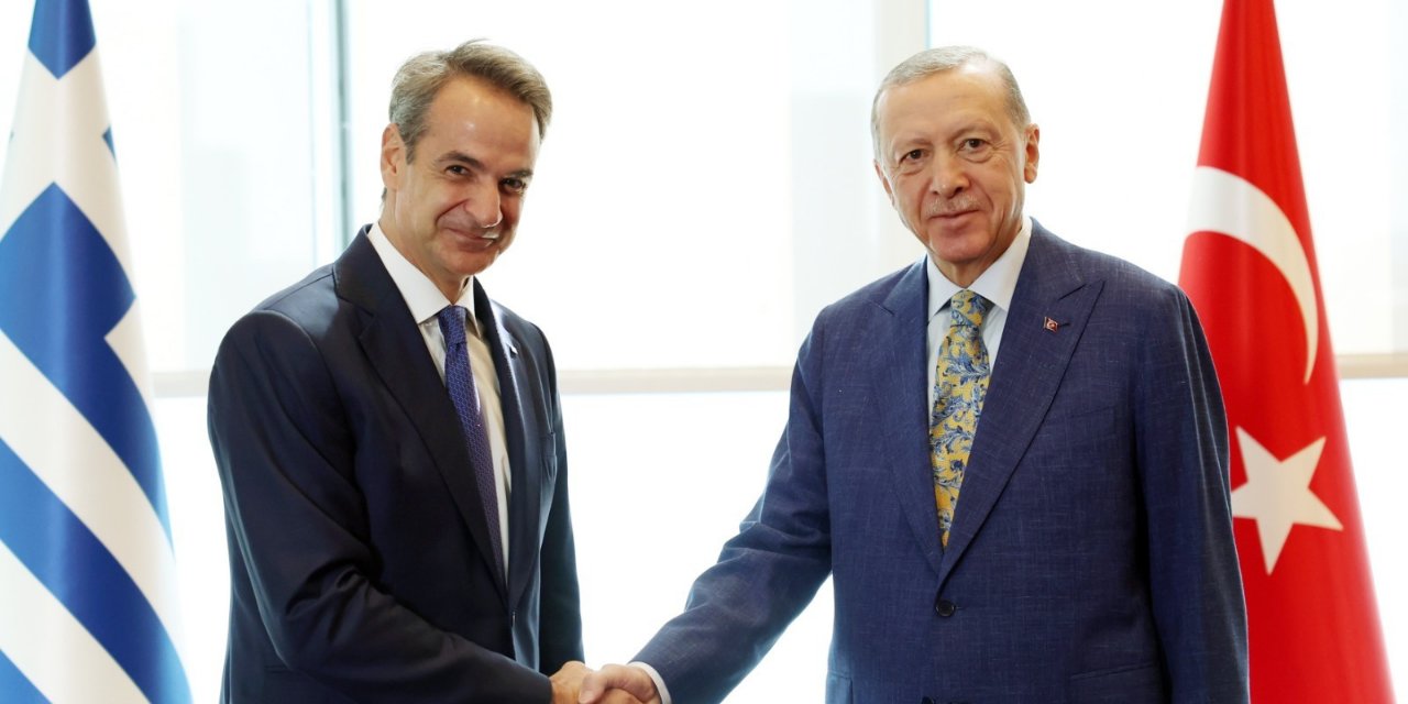Erdoğan, New York'ta, Yunanistan Başbakanı Miçotakis ile görüştü