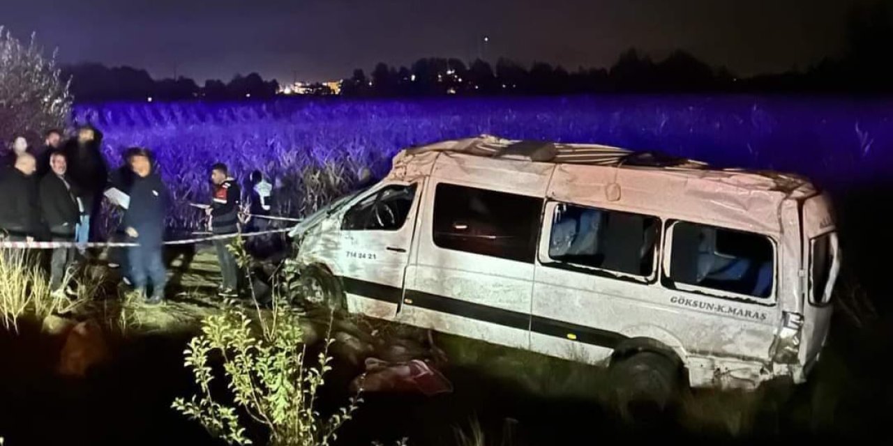 Maraş’ta yolcu minibüsü şarampole yuvarlandı: 1 kişi yaşamını yitirdi 10 kişi yaralı