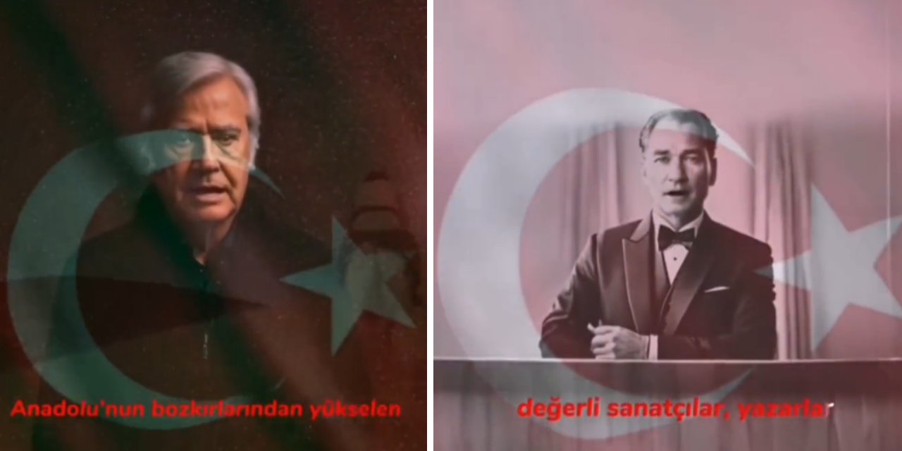 Yapay zeka ile sanatçıların ve Atatürk'ün sesinden 29 Ekim mesajı