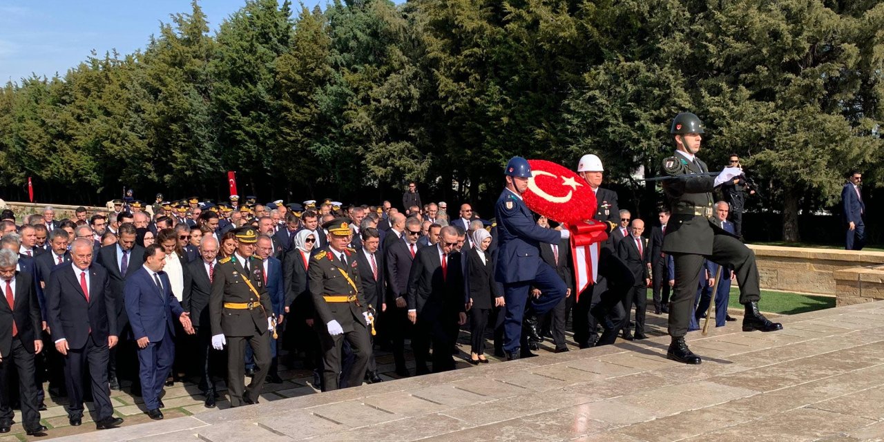 Anıtkabir'de Cumhuriyet Bayramı töreni