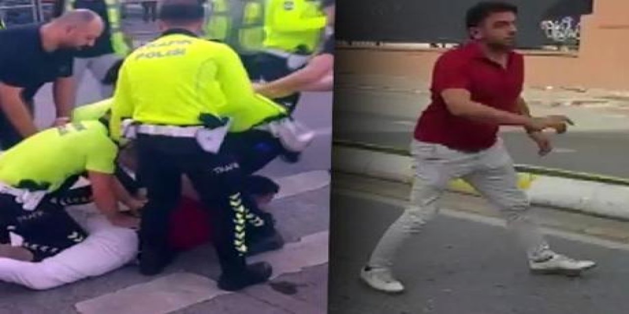 Kadıköy’de Fenerbahçe maçı öncesi kavga... Caddeyi bariyerle kapatan işçilere saldırdı: Seni öldüreceğim
