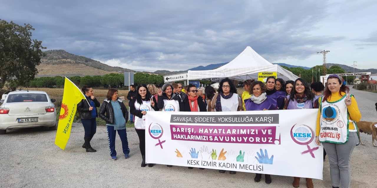 Direnişteki Agrobay işçisi kadınlar:  'Adalet ise herkes için adalet'