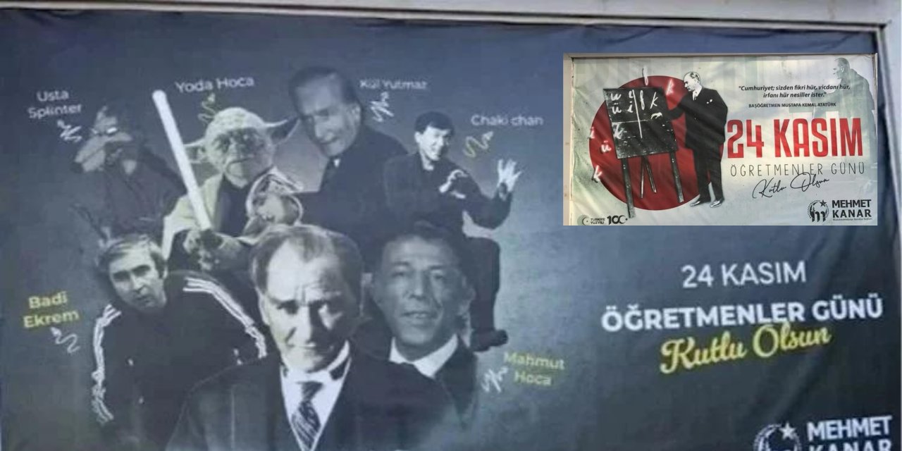 Bursa'da, tartışılan Öğretmenler Günü afişi için başkandan özür mesajı