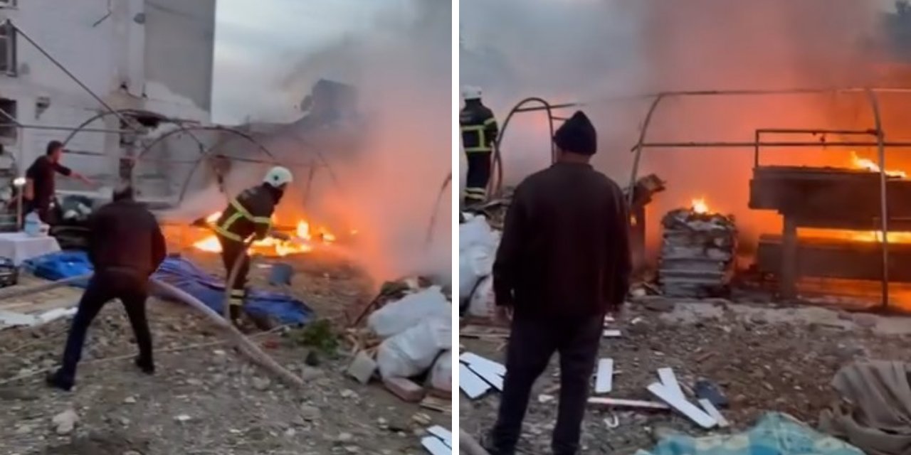 Hatay’da yangın: Depremzedelerin kurduğu 5 çadır kül oldu