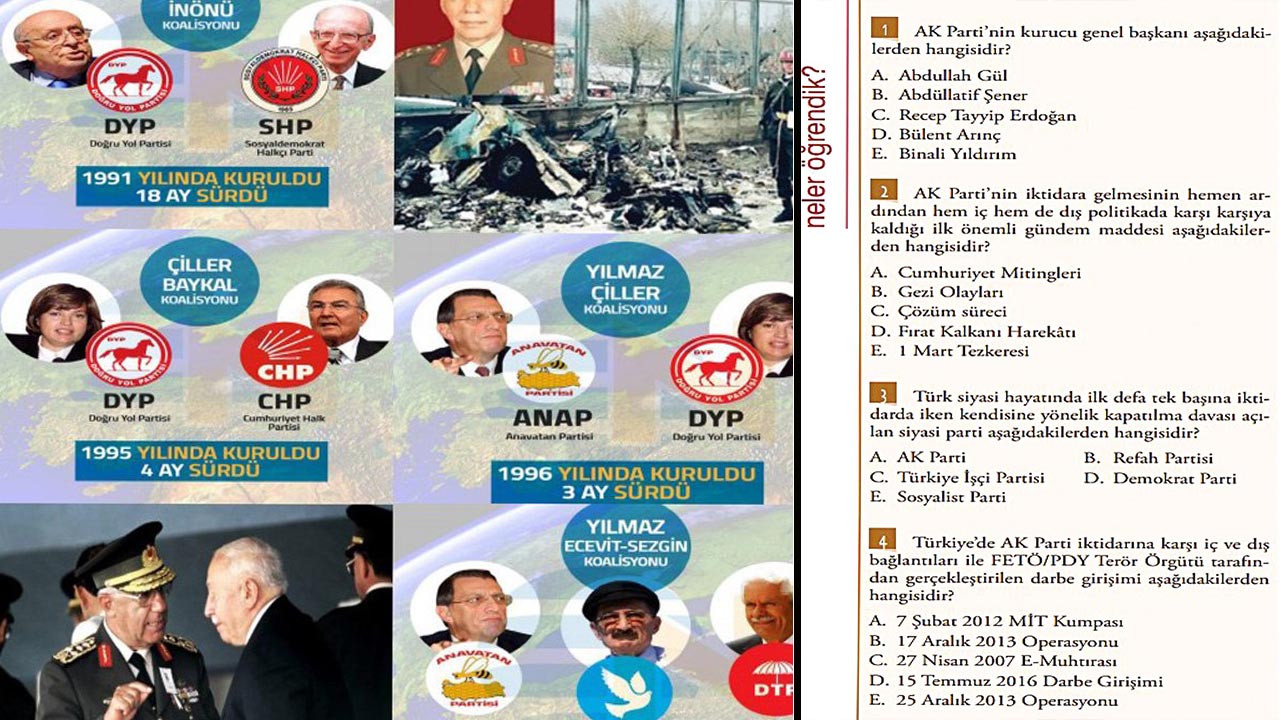 AÖF'ün "İnkılap Tarihi ve Atatürkçülük" kitabına AKP bölümü eklenmiş