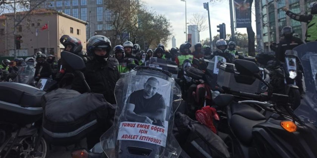 Motokuryelerden öldürülen meslektaşları Yunus Emre Göçer için eylem: Adalet istiyoruz