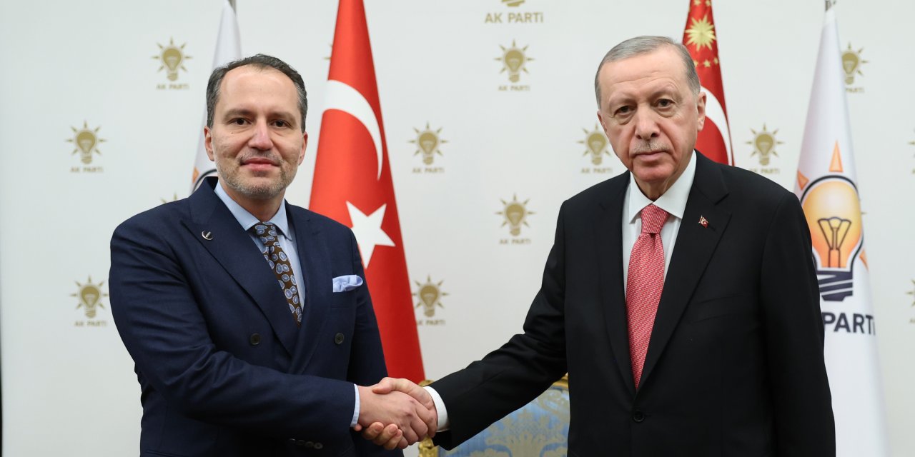 Cumhurbaşkanı Erdoğan ile görüşen Fatih Erbakan: Seçime ilişkin fikir alışverişinde bulunduk