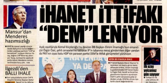 İktidar medyası operasyon tuşuna bastı: CHP ve DEM Parti hedefte
