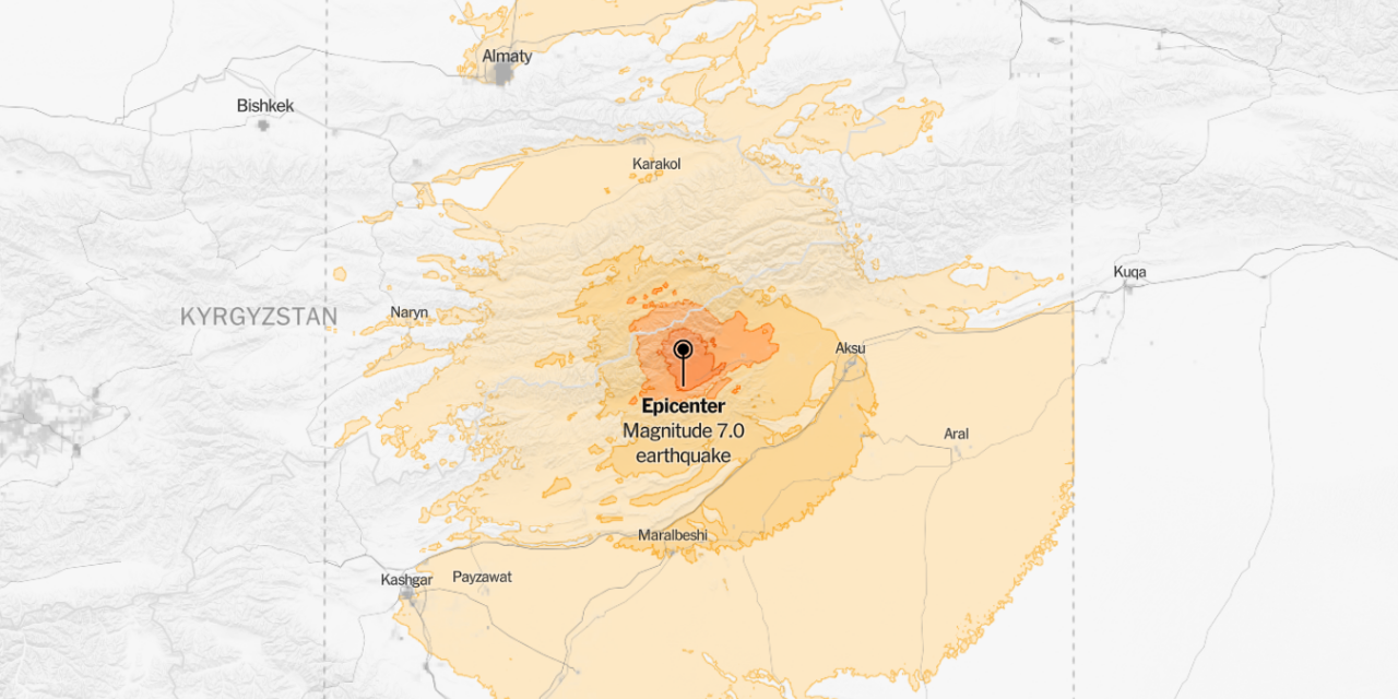 Kırgızistan'ın Çin sınırında 7,0 büyüklüğünde deprem