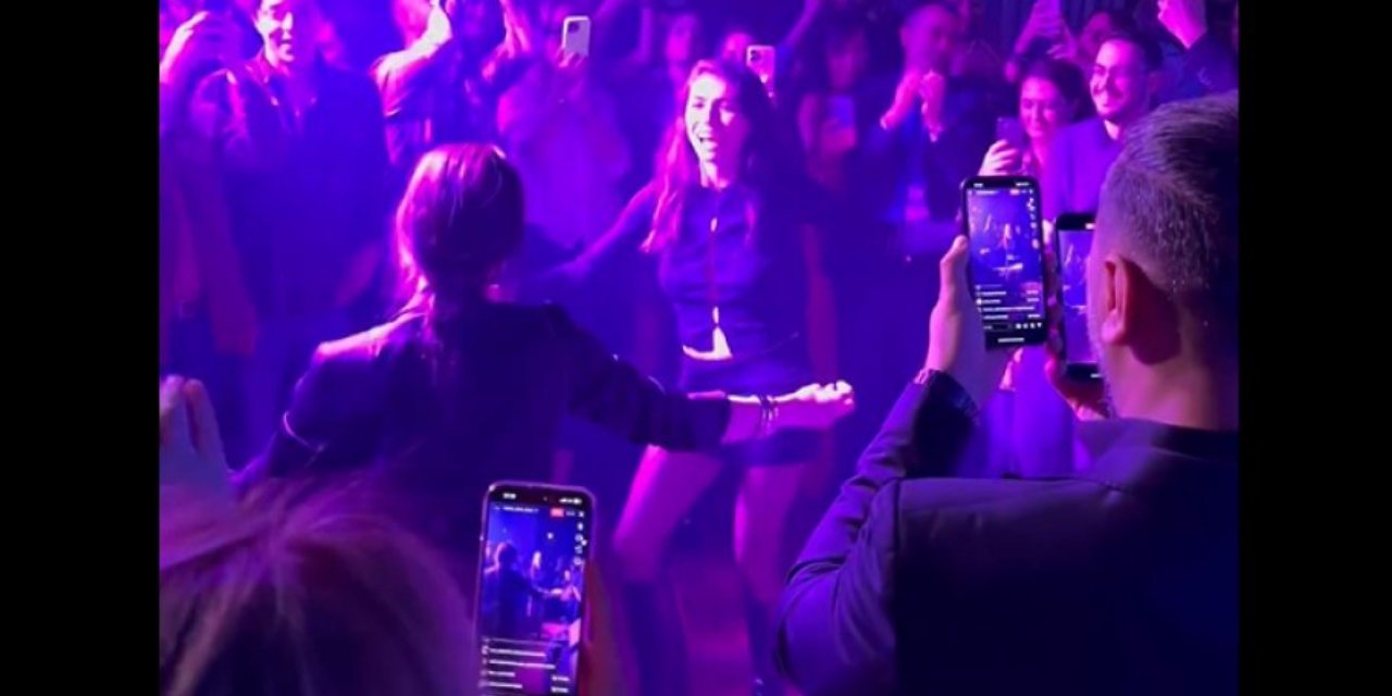 İnci Taneleri'nin kutlamasında Hazar Ergüçlü'den 'Dilber' dansı