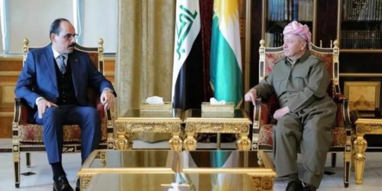 MİT Başkanı İbrahim Kalın, KDP Başkanı Mesud Barzani'yle görüştü
