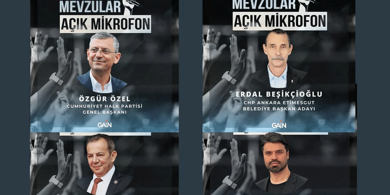 Özgür Özel, Gökhan Zan, Erdal Beşikçioğlu ve Tanju Özcan 'Mevzular Açık Mikrofon'a katılacak