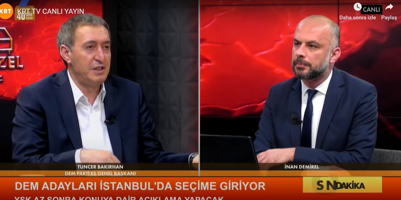 Tuncer Bakırhan İstanbul iddialarına cevap verdi: Hiçbir problem yok